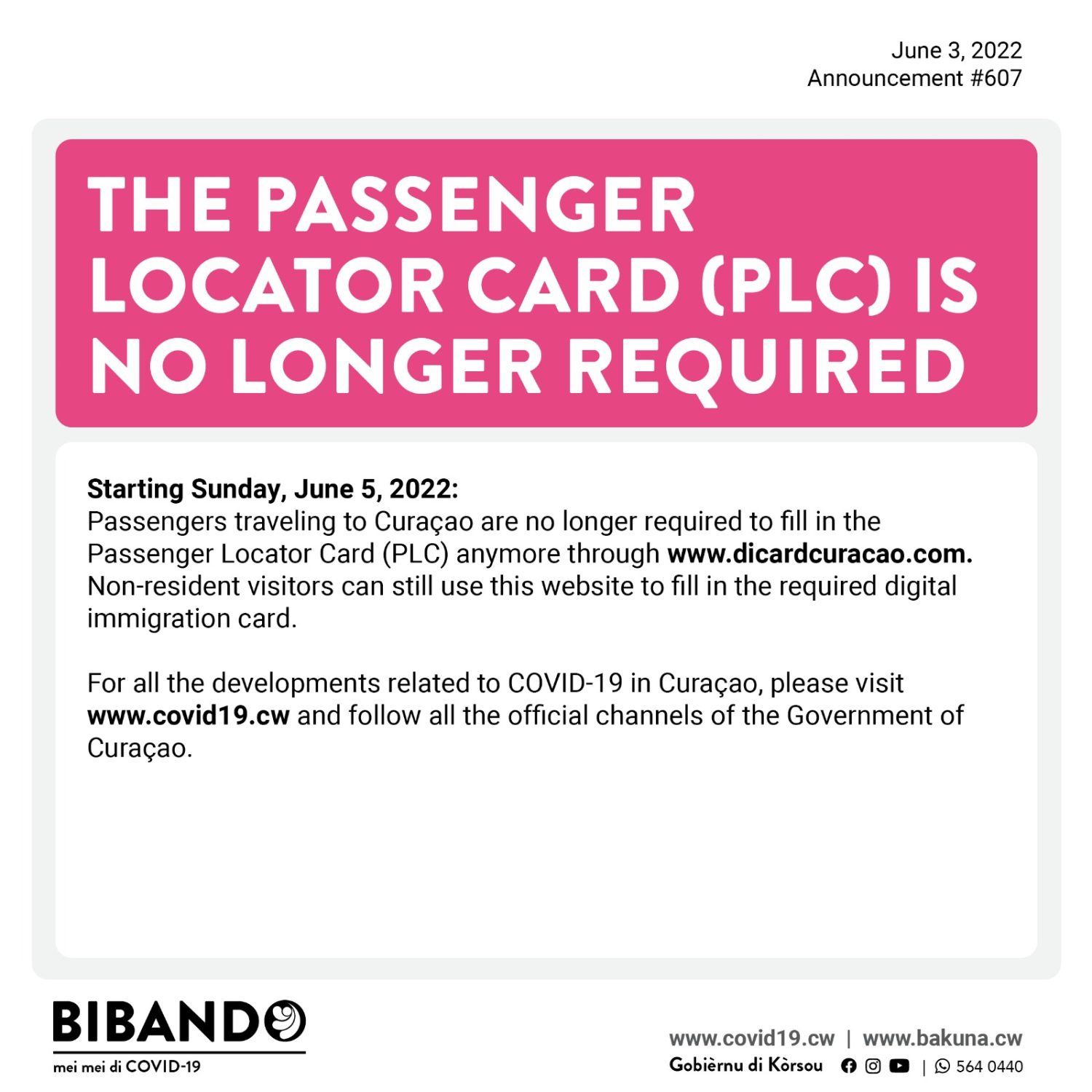 Read more about the article Friday June 3, 2022 – PLC no longer required